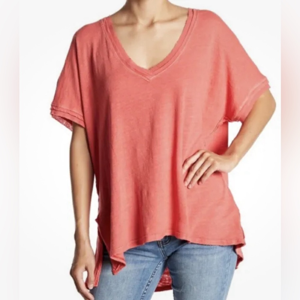 Free People Take Me Tee Top Tunic Shirt